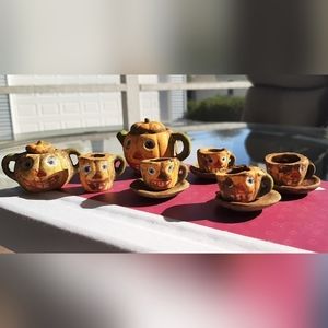 PRIMITIVE MINIATURE TEA SET